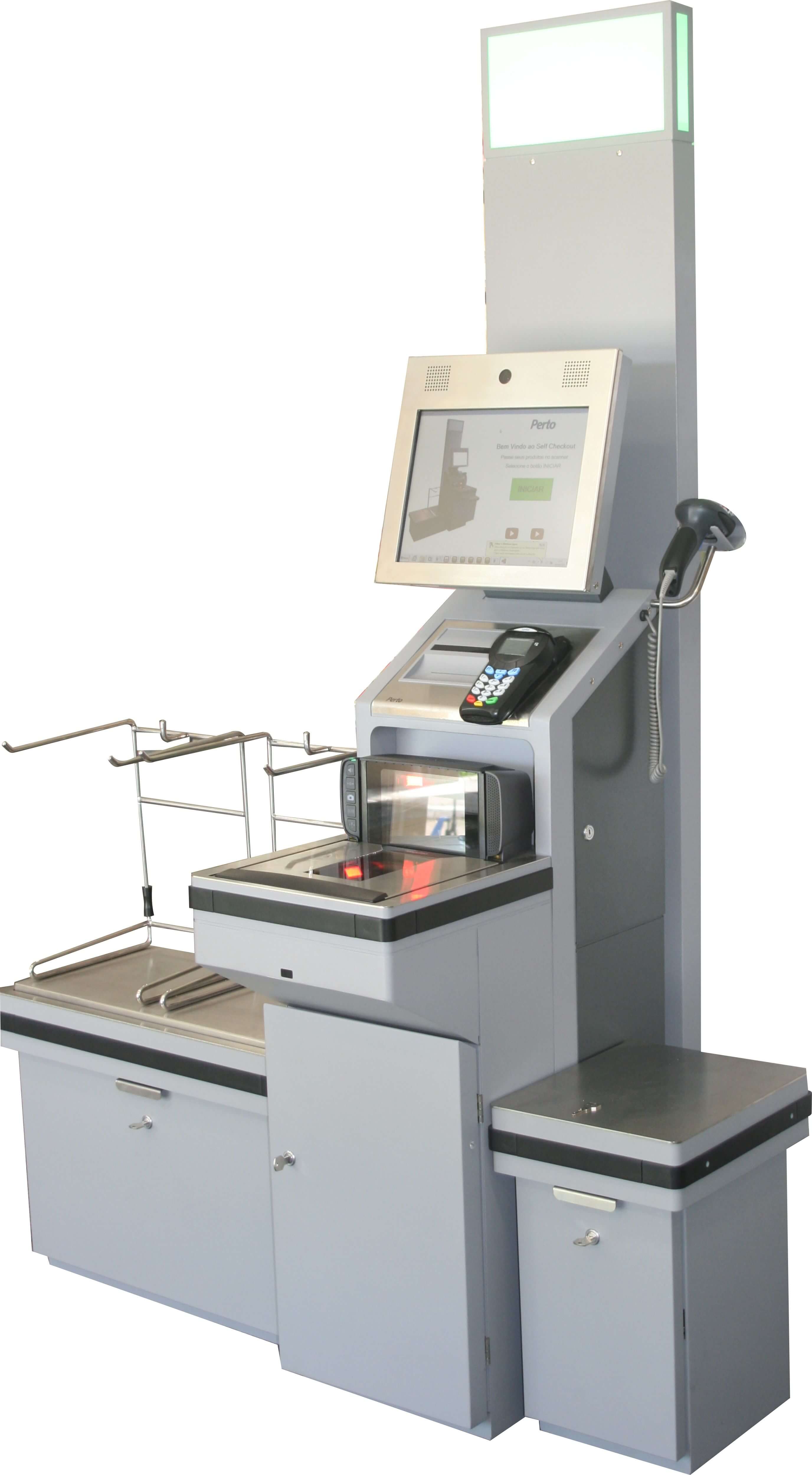 Self-checkouts da Perto permitem autoatendimento no supermercado